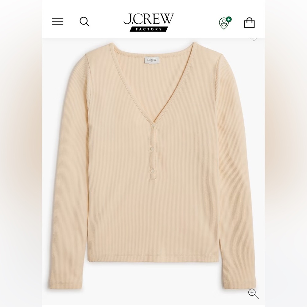 J. Crew Cream Fitted Tie Front Blouse